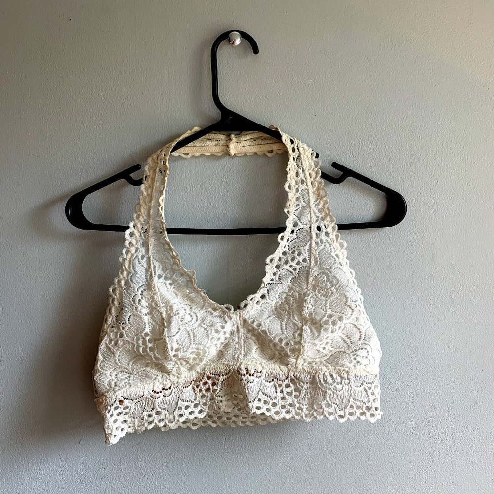White Aerie Halter Bralette